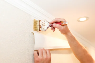 Pose de papier peint à Nébian — revêtements muraux et toiles de verre